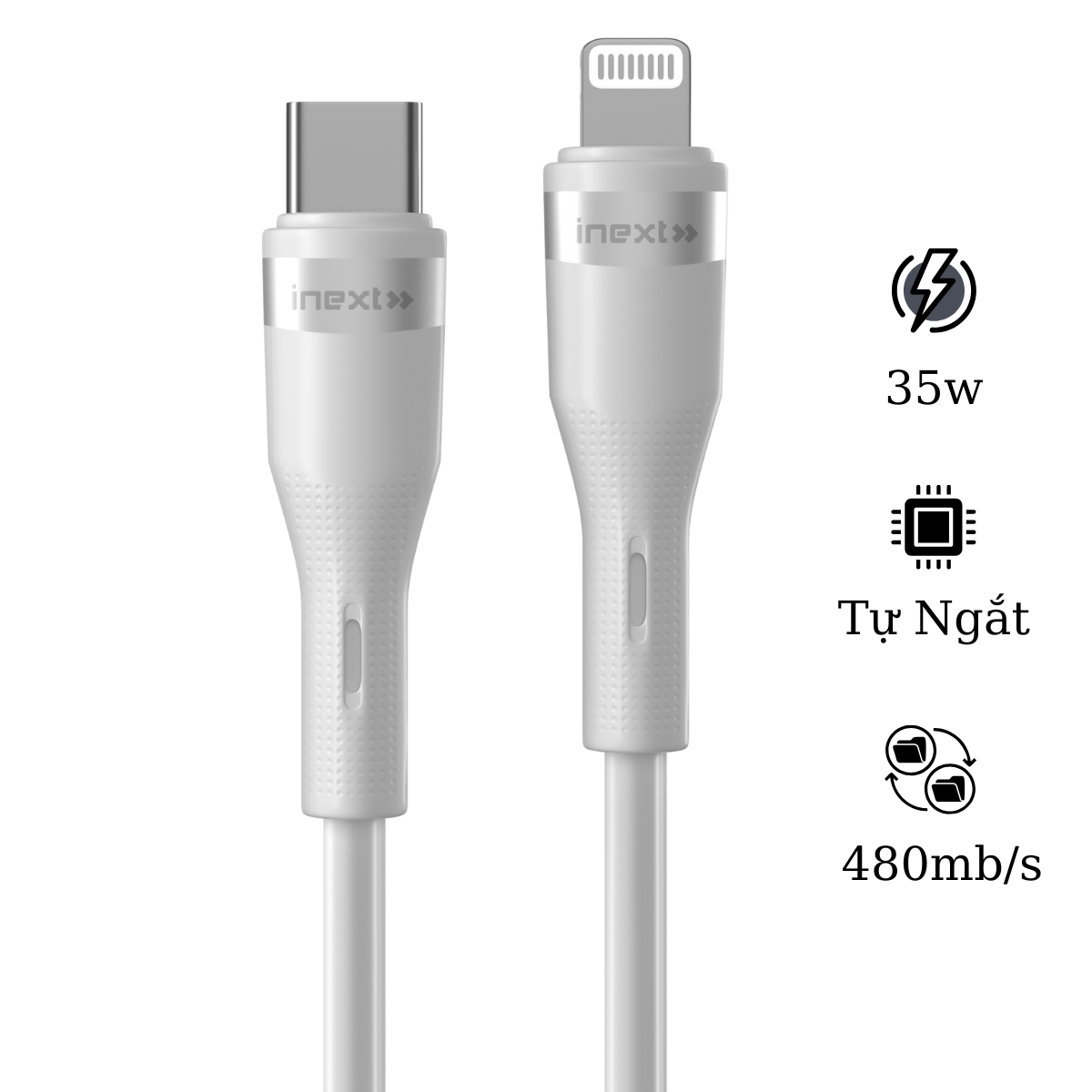 Cáp Sạc Nhanh 35W iNext X2 Dài 1M